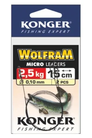 Paiement Sécurisé Konger Tungsten Leader (2-pack) - 35cm/10kg