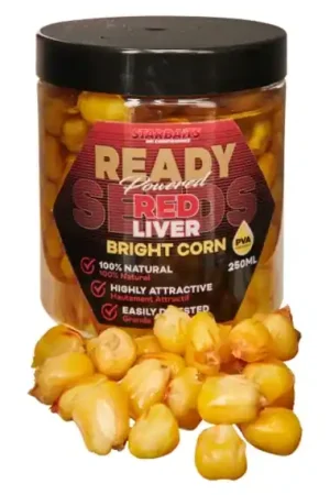 Acheter Direct Starbaits Ready Seeds Bright Corn Red Liver 250ml