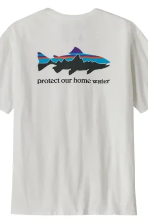 Patagonia M's Home Water Trout Organic T-Shirt White - S Achetez Aujourd'hui