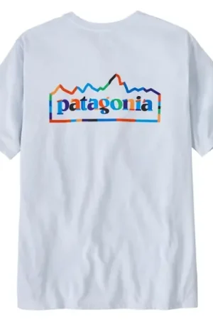 Patagonia M's Unity Fitz Responsibili-Tee White - S Haute Qualité