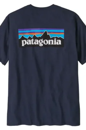 Patagonia M's P-6 Logo Responsibili-Tee New Navy - L Quantité Limitée