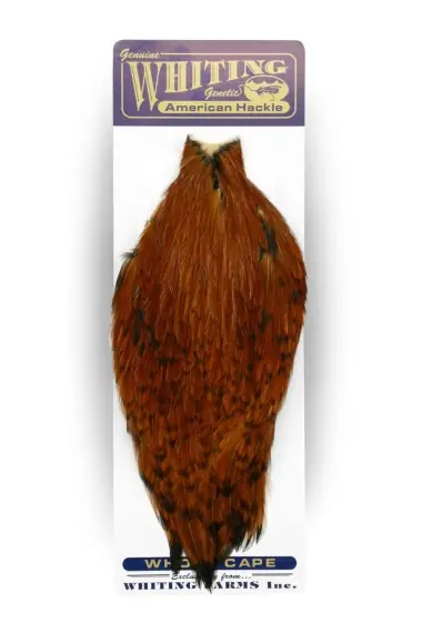 Whiting American Rooster Cape White dyed Coachman Brown Prix Bas