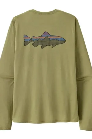 Patagonia M's L/S Cap Cool Sun Shirt Fitz Roy Trout GGNX - XL Nouvel Arrivage