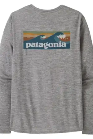Patagonia M's L/S Cap Cool Daily Graphic Shirt Waters BLAF - L Produit De Marque