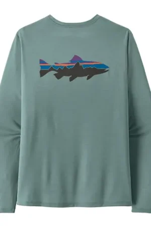 Patagonia M's L/S Cap Cool Daily Shirt Fitz Roy Trout BSLX - XL Promotion Saisonnière
