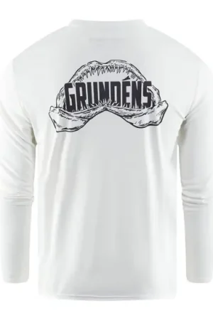 Offre Limitée Grundéns Apex Predator LS Tech Tee White - XXXL