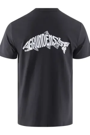 Bon Marché Grundéns Eat Your Words HD Pocket Tee Black Salmon Graphic - L
