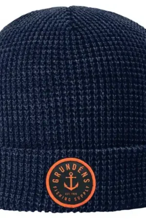 Vente Directe Grundéns Anchor Waffle Beanie Navy