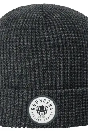 Offre Limitée Grundéns Kracken Waffle Beanie Heather Charcoal
