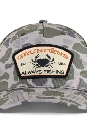 Grundéns Always Fishing Trucker Marsh Camo Jusqu'à Épuisement Des Stocks