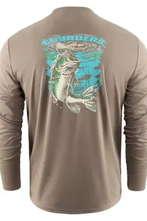 Grundéns Bass Popper LS Tech Tee Otter - XL Seulement Aujourd'hui