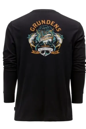 Produit De Marque Grundéns Tuna Tattoo LS T-Shirt Black - XXL