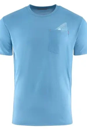 Promotion Saisonnière Grundéns Species Pocket Tee Captain's Blue Heather - S
