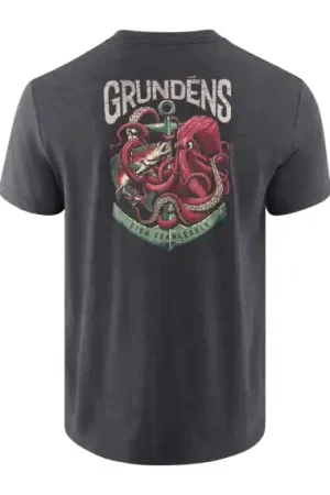 Grundéns Octo-Trout SS T-Shirt Heather Charcoal - XXXL Populaire