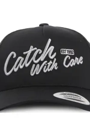 CWC Snapback Trucker Cap Black Text Réduction