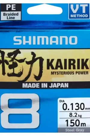 Commander Vite Shimano Kairiki 8, 150m Steel Gray - 0.10mm 6,5kg