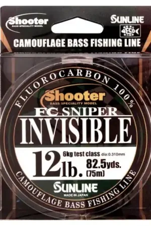 Sunline Shooter FC Sniper Invisible 75m Multi Color 6kg/12lb - 0,31mm Produit De Marque