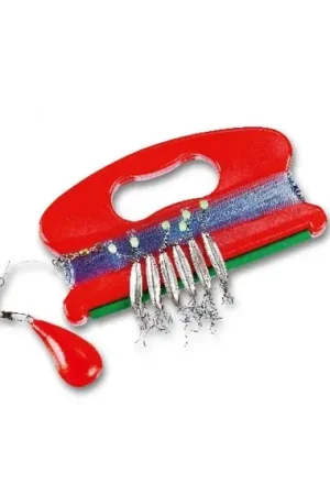 Fladen Makrillharpa Flasher Plastvinda 6 Hooks w. Glitter Certifié