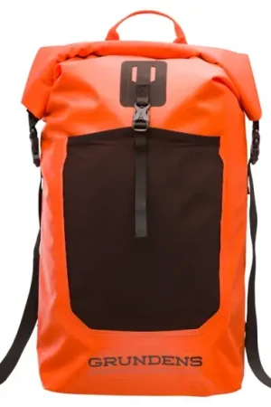 Grundéns Bootlegger Roll Top Backpack 30L Red Orange Bon Plan