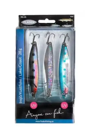Bon Marché Fladen Nidingen 28g 3-pack, Black/Silver/Blue