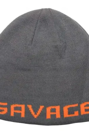 Commander Vite Savage Gear Logo Beanie, Rock Grey/Orange