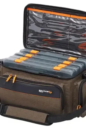 Savage Gear System Box Bag L 4 Boxes 24x47x30cm 18L Nouveauté