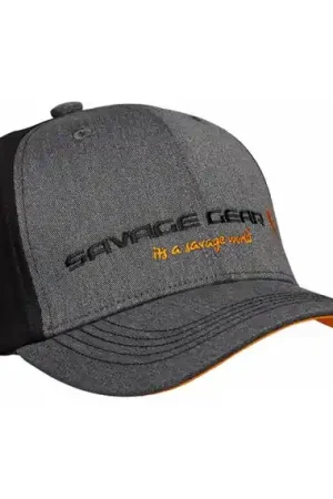 Certifié Savage Gear Strike Cap Onesize Grey Melange/Black