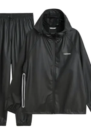 Prix Cassé Tretorn Packable Rainbreaker Set, Black - M
