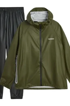 Paiement Sécurisé Tretorn Packable Rainbreaker Set, Forest Green - L