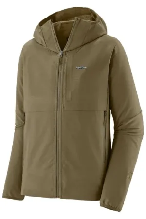 Patagonia M's R1 TechFace Fitz Roy Trout Hoody Dark Ash - M Réduction