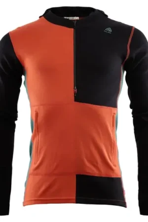 Prix Bas Aclima WarmWool Hoodsweater w/zip M's Jet Black/RC/NA - XL