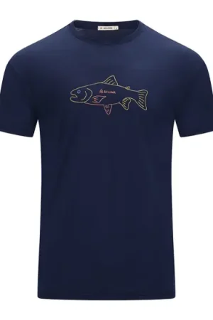 Aclima LightWool 140 Classic Tee Salmon M's Navy Blazer - XL Promotion Saisonnière