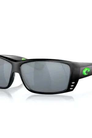 Costa Cat Cay 200 Matte Black/Electric Green Gray Silver Mirror 58 Acheter En Ligne