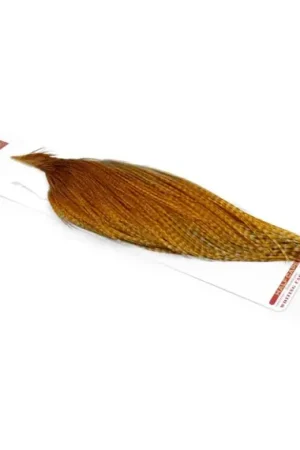 Whiting Bronze 1/2 Dry Fly Hackle Barred Dark Ginger Produit De Marque
