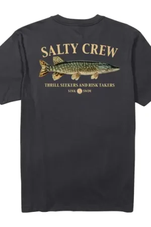 Salty Crew Euro Pike S/S Tee Black - S Meilleure Vente