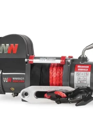 Solde Warrior Winch Samurai 9500 Winch Short Drum 12V Synthetic Rope