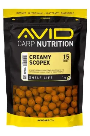 Petit Prix Avid Creamy Scopex Boilies - 15mm 1kg