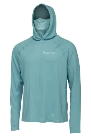Westin Bay UPF Hoodie W/Neck Gaiter Sea Breeze - M Expédition Rapide