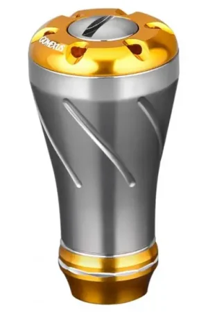 Top Vente Gomexus 20mm CNC Aluminium Power Knob - Black & Slight Gold