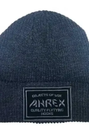 Vente Flash Ahrex Ribbed Knit Woven Patch Beanie - Dark Grey