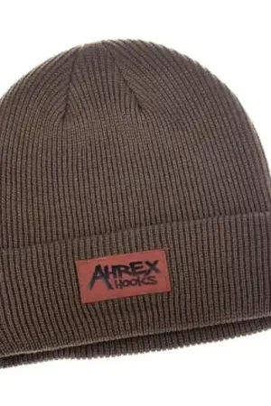 Ahrex Suede Patch Beanie Brown Réduction