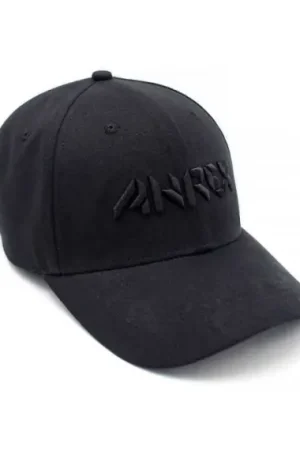 Populaire Ahrex Bold Script Cap - Black on Black