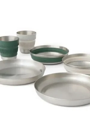 Soldes Sea To Summit Detour Stainless Steel Collapsible Dinnerw. Set 2P, 6pcs