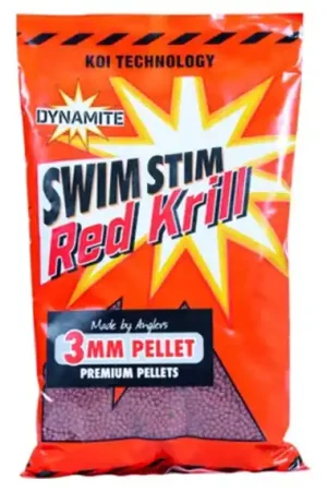Authentique Dynamite Baits Swim Stim Pellets Red Krill 900g - 2mm
