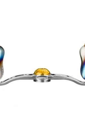 Gomexus 100mm Aluminium Handle with 22mm Titanium Knob 8x5mm - Silver & Gold Offre Limitée