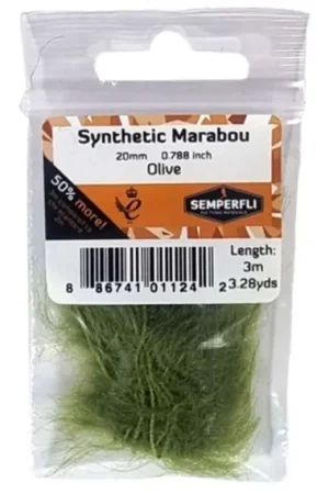 Bon Marché Semperfli Synthetic Marabou 20mm Fl Hot Red