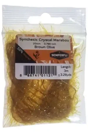 Semperfli Synthetic Crystal Marabou 20mm - Fl Hot Red Top Vente