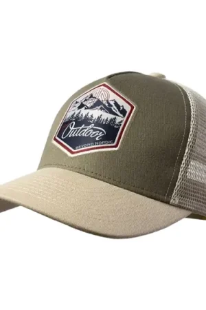 Prix Réduit Beyond Nordic BN215 Great Outdoor Trucker Cap G-Beige