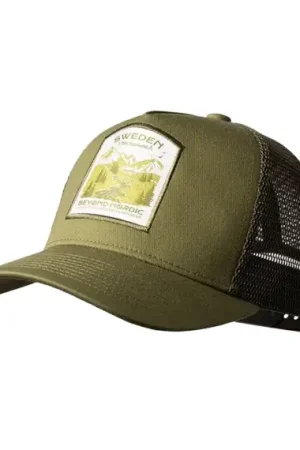 Beyond Nordic BN215 Wild Scandinavia Trucker Cap W-Iguana Green Pas Cher