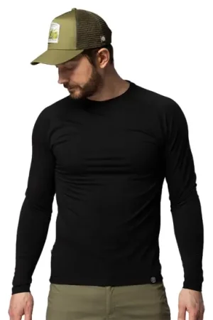 Beyond Nordic BN219 M's Light Merino LS Crew Onyx Black - XL Promotion Saisonnière